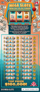 Mega Slots ticket front view