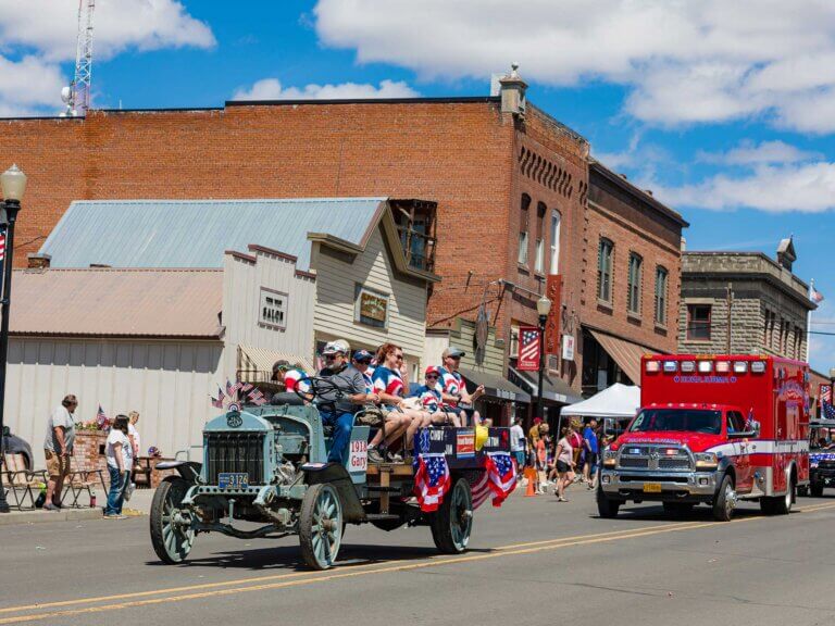 Vehicles particiate in a Main Street Parade