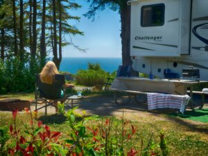 Beach-view campsite at Beverly Beach