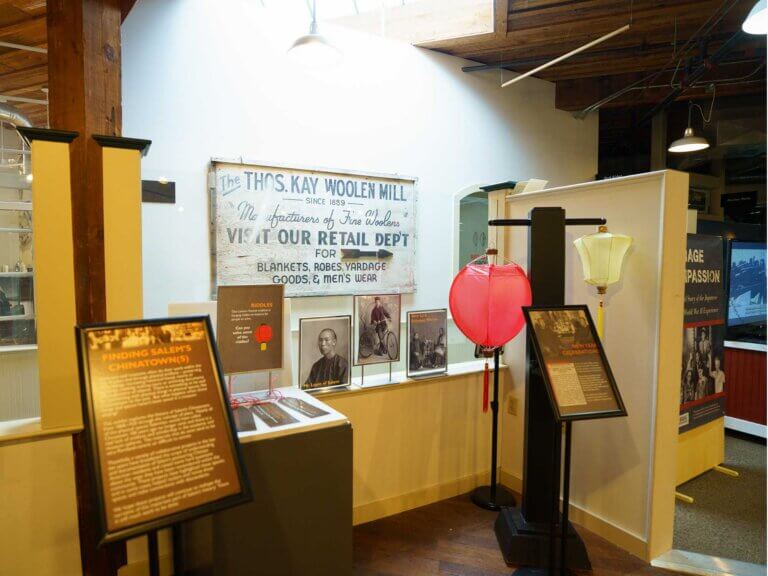 Display signage at Willamette Heritage Center