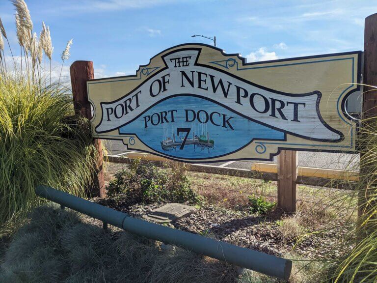 Dock 7 sign at the Port of Newport