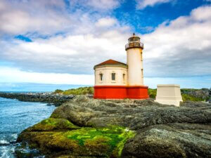 The Coquille River Lighthouse in Oregon