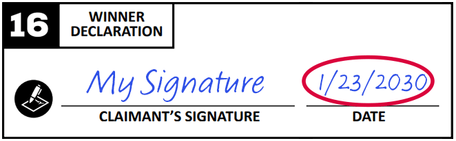 E.G. the date that was next to your signature on the Claim Form